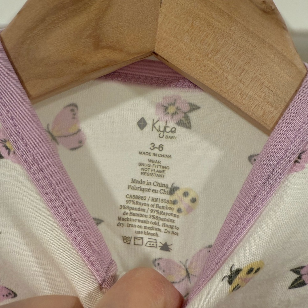 Kyte Baby Butterfly Bamboo Footie